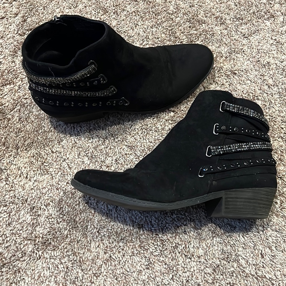 Black Faux Suede with jewels!